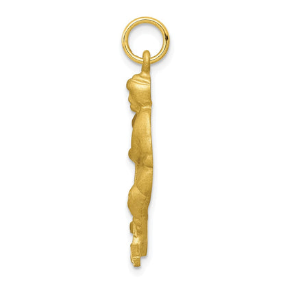 10K Gelbgold Hockey Player Charm