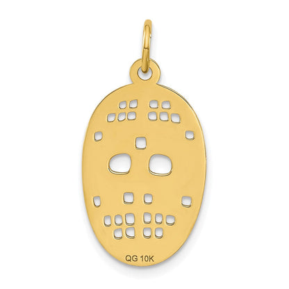 10K Gelbgold Hockey Mask Charm