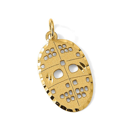10K Gelbgold Hockey Mask Charm