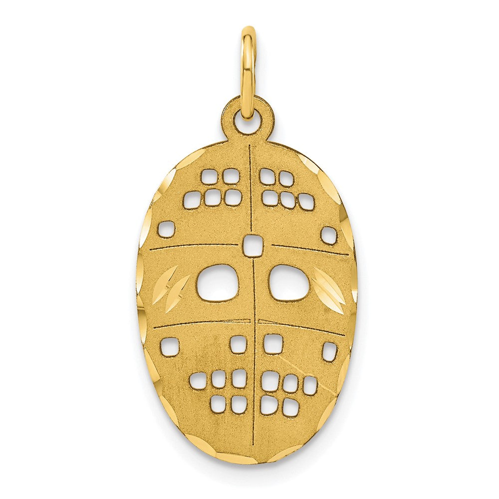 10K Gelbgold Hockey Mask Charm
