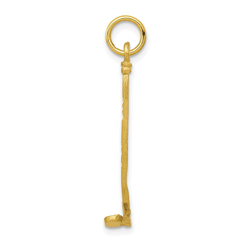 10K Gelbgold Hockey Stick Charm