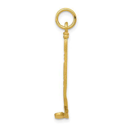10K Gelbgold Hockey Stick Charm