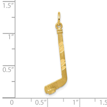 10K Gelbgold Hockey Stick Charm