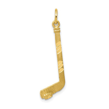 10K Gelbgold Hockey Stick Charm