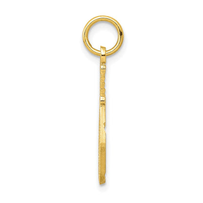 10K Gelbgold Massiv Racquetball Schläger Charm