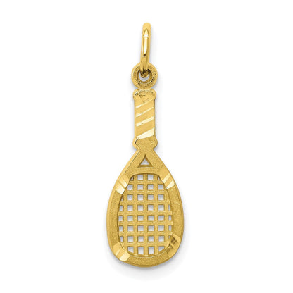 10K Gelbgold Massiv Racquetball Schläger Charm