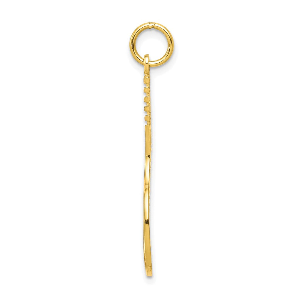 10K Gelbgold Tennis Schläger Charm