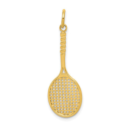 10K Gelbgold Tennis Schläger Charm