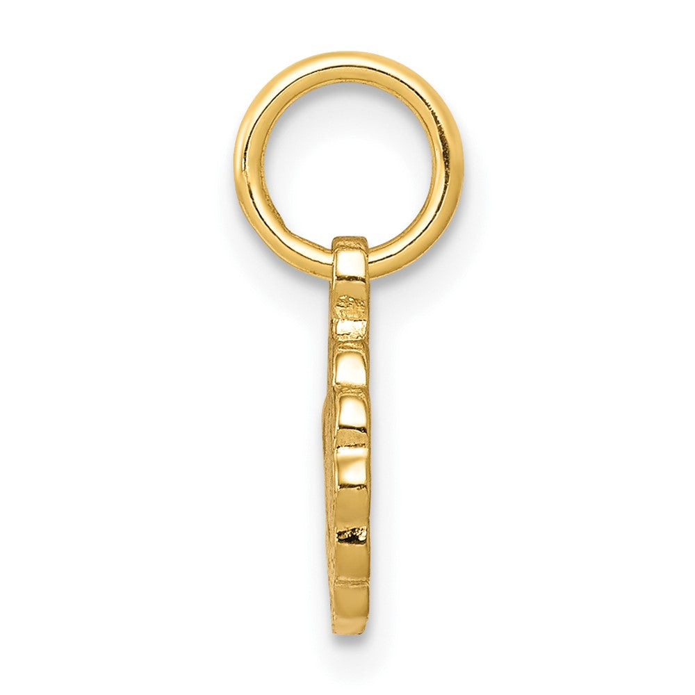 10K Gelbgold Massiv Satiniert Poliert Our Damen Of Sorrows Plättchen Anhänger