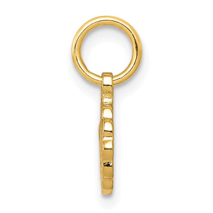 10K Gelbgold Massiv Satiniert Poliert Our Damen Of Sorrows Plättchen Anhänger