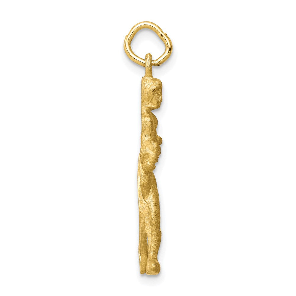 10K Gelbgold Massiv Läufer Charm