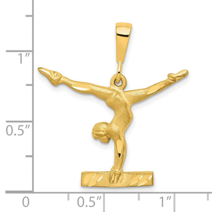 Gymnastik-Charm aus massivem 10K Gelbgold