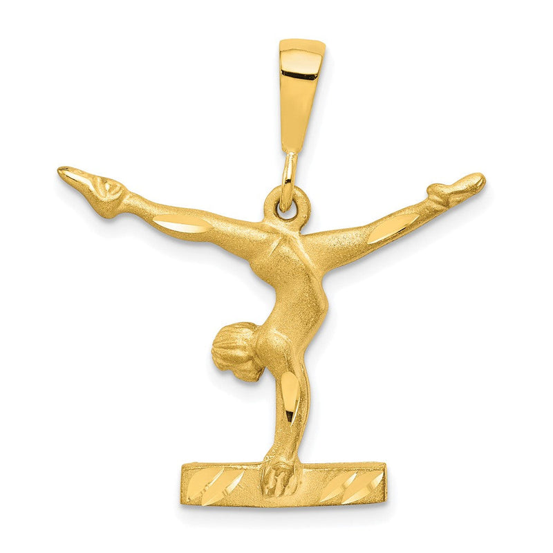 Gymnastik-Charm aus massivem 10K Gelbgold