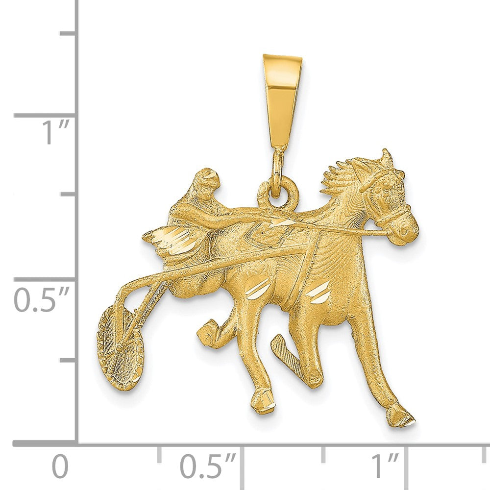 10 Karat Gelbgold Pferderennen-Charm