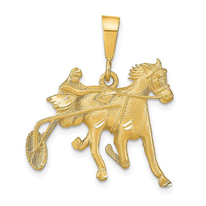 10 Karat Gelbgold Pferderennen-Charm