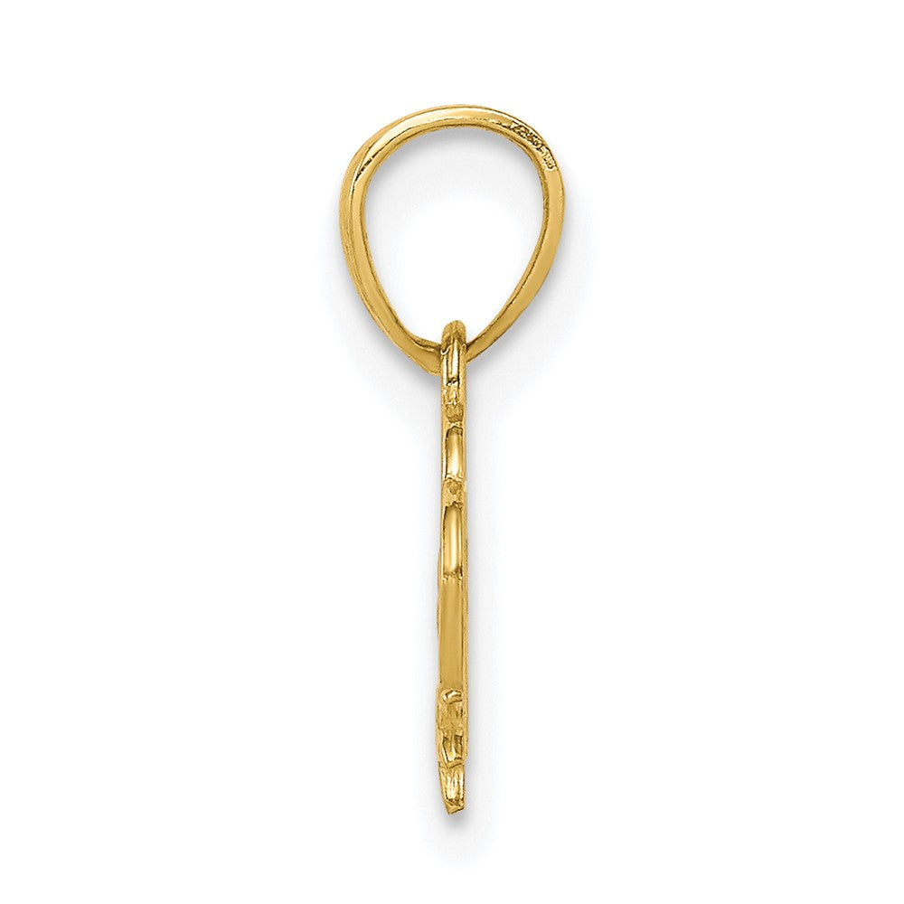 10K Gelbgold Doppelt Herz Charm