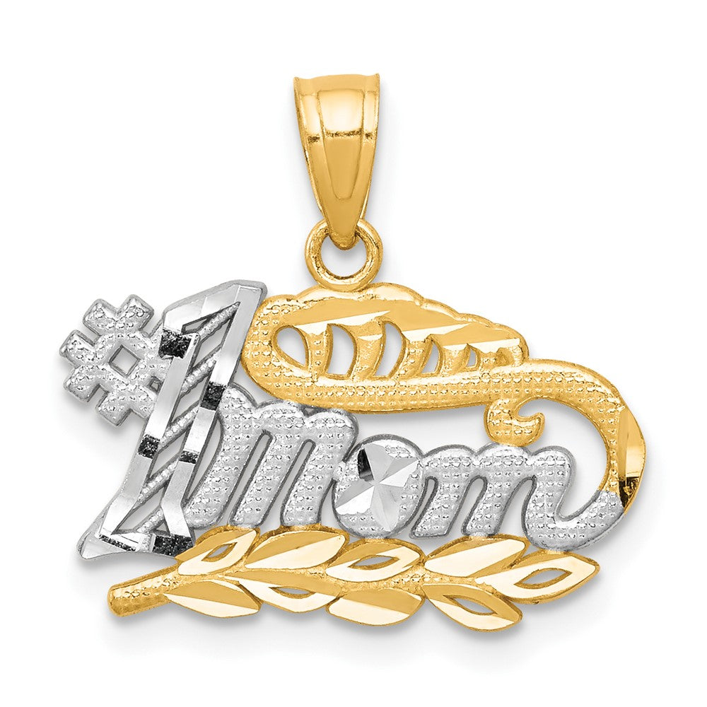 10K Gelb mit Rhodium #1 Mama Charm