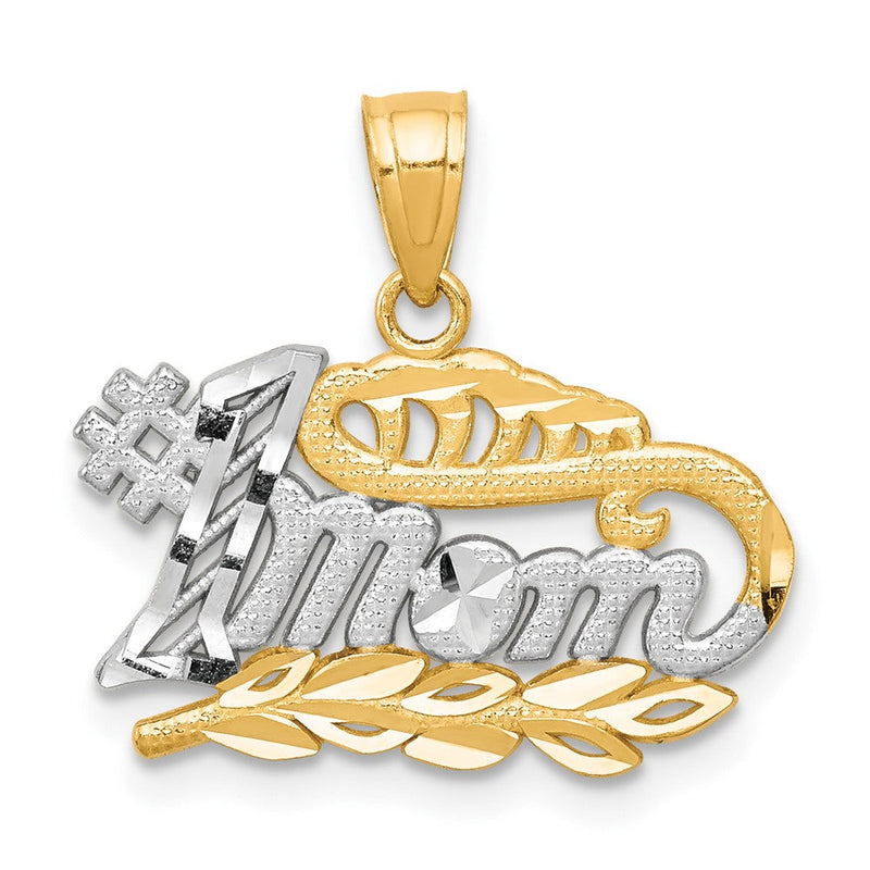 10K Gelb mit Rhodium #1 Mama Charm