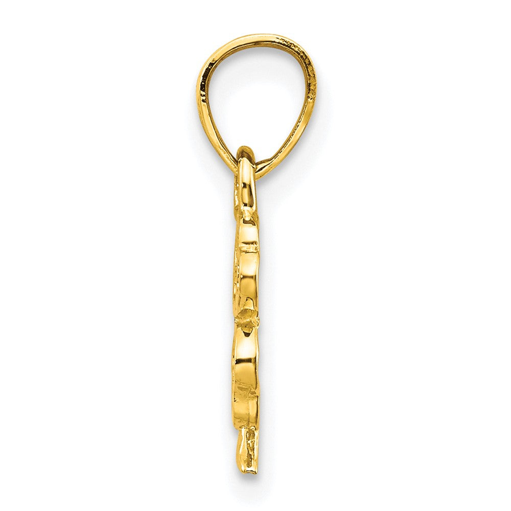 10K Gelbgold Vier Blatt Klee Charm