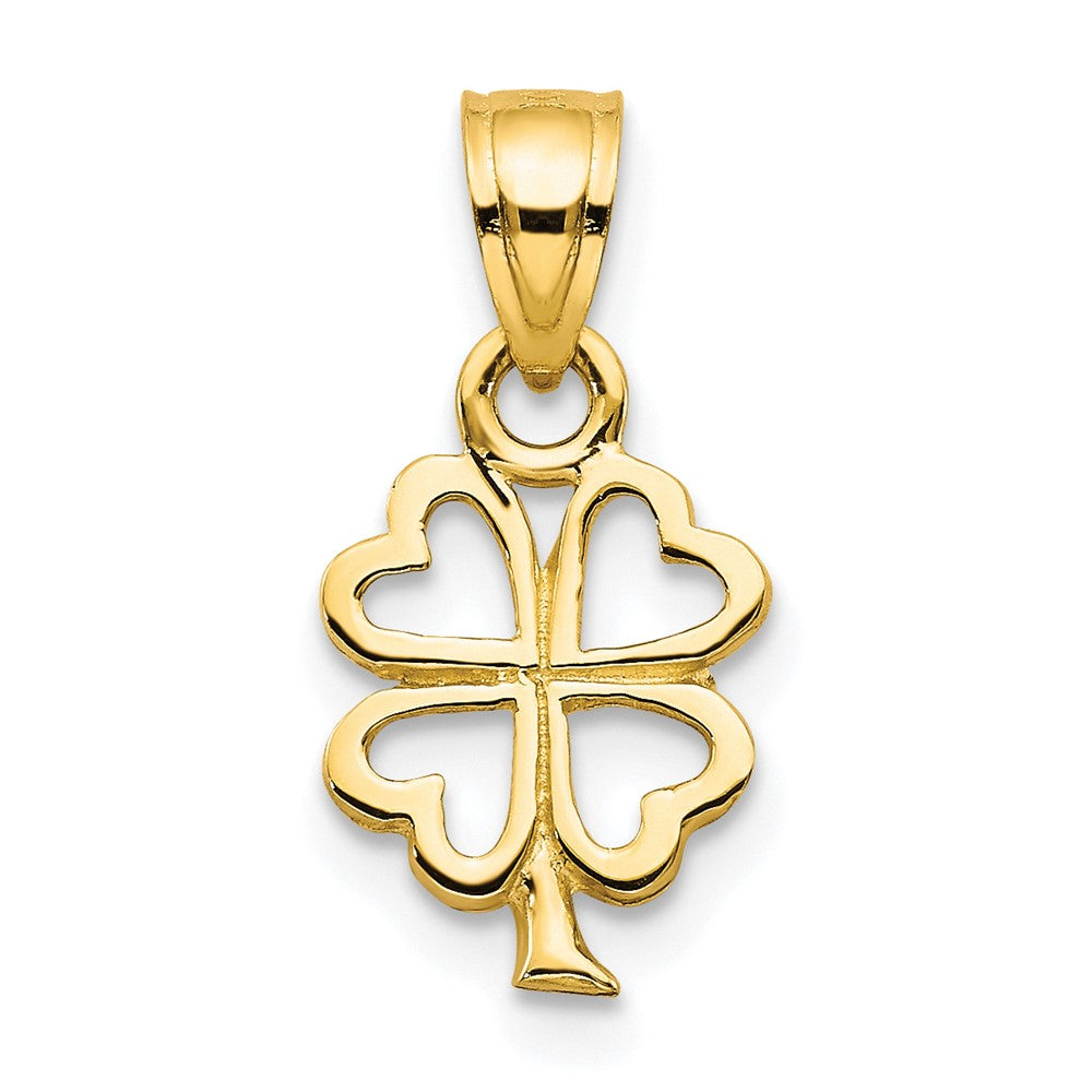 10K Gelbgold Vier Blatt Klee Charm