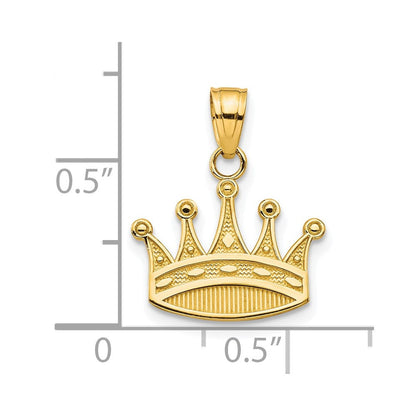 10K Gelbgold Krone Charm