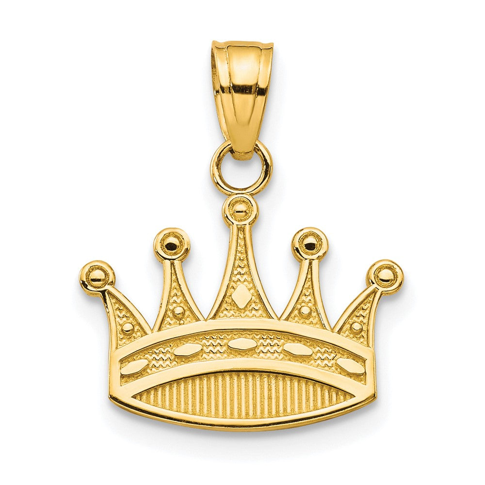 10K Gelbgold Krone Charm