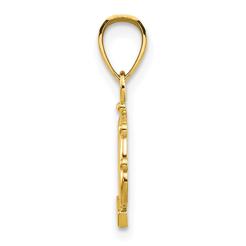 10K Gelbgold Krone Charm