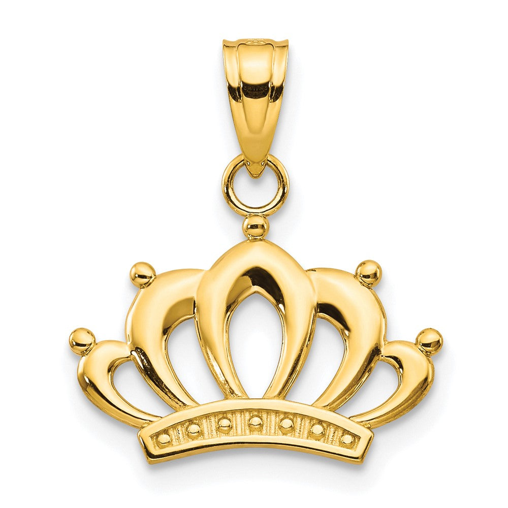 10K Gelbgold Krone Charm