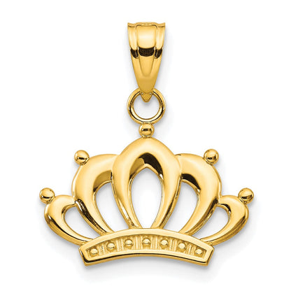 10K Gelbgold Krone Charm