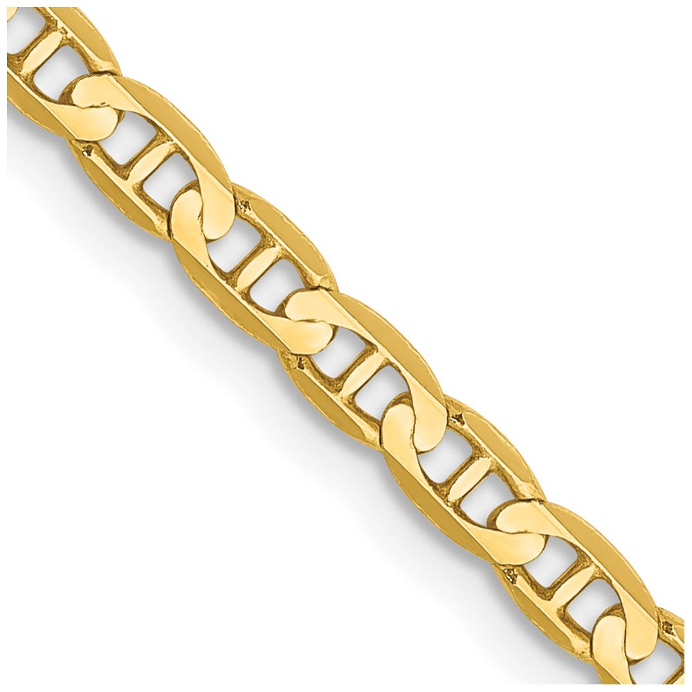 10K Gelbgold 3mm Konkav Anker Halskette