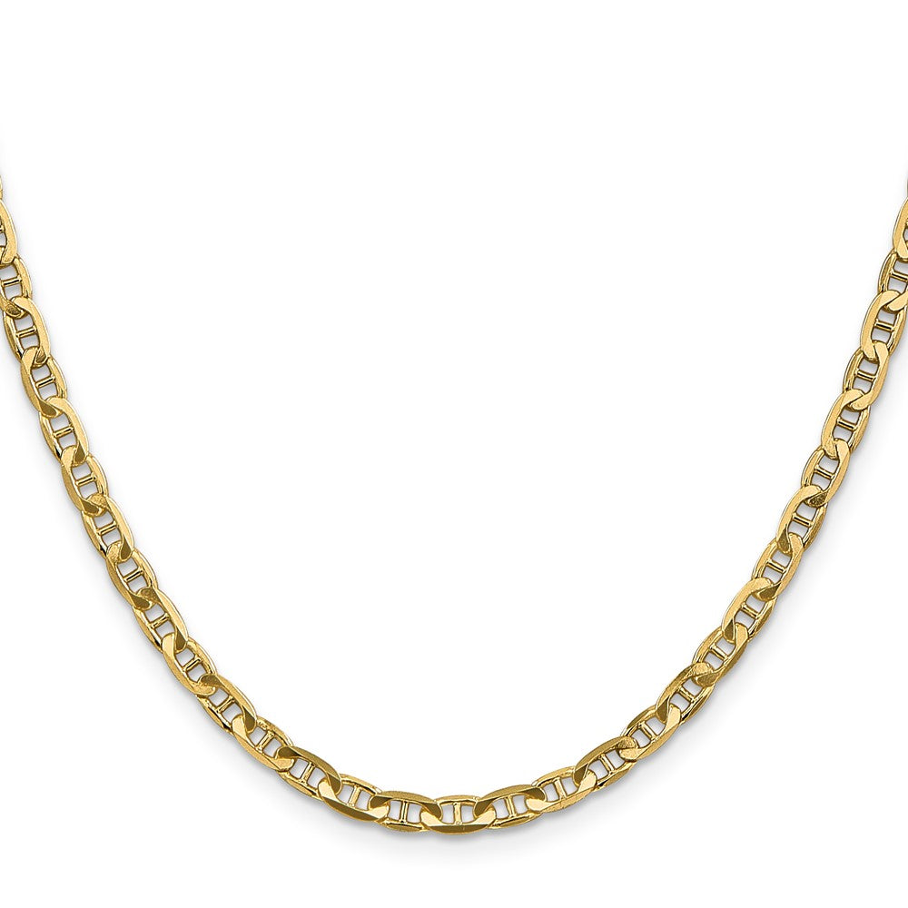 10K Gelbgold 3.75mm Konkav Anker Halskette