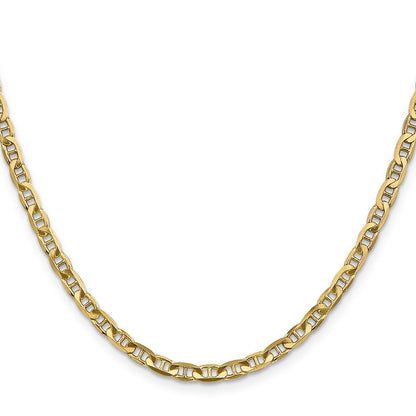 10K Gelbgold 3.75mm Konkav Anker Halskette