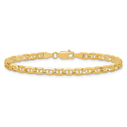 10K Gelbgold 3.75mm Konkav Anker Gliederarmband