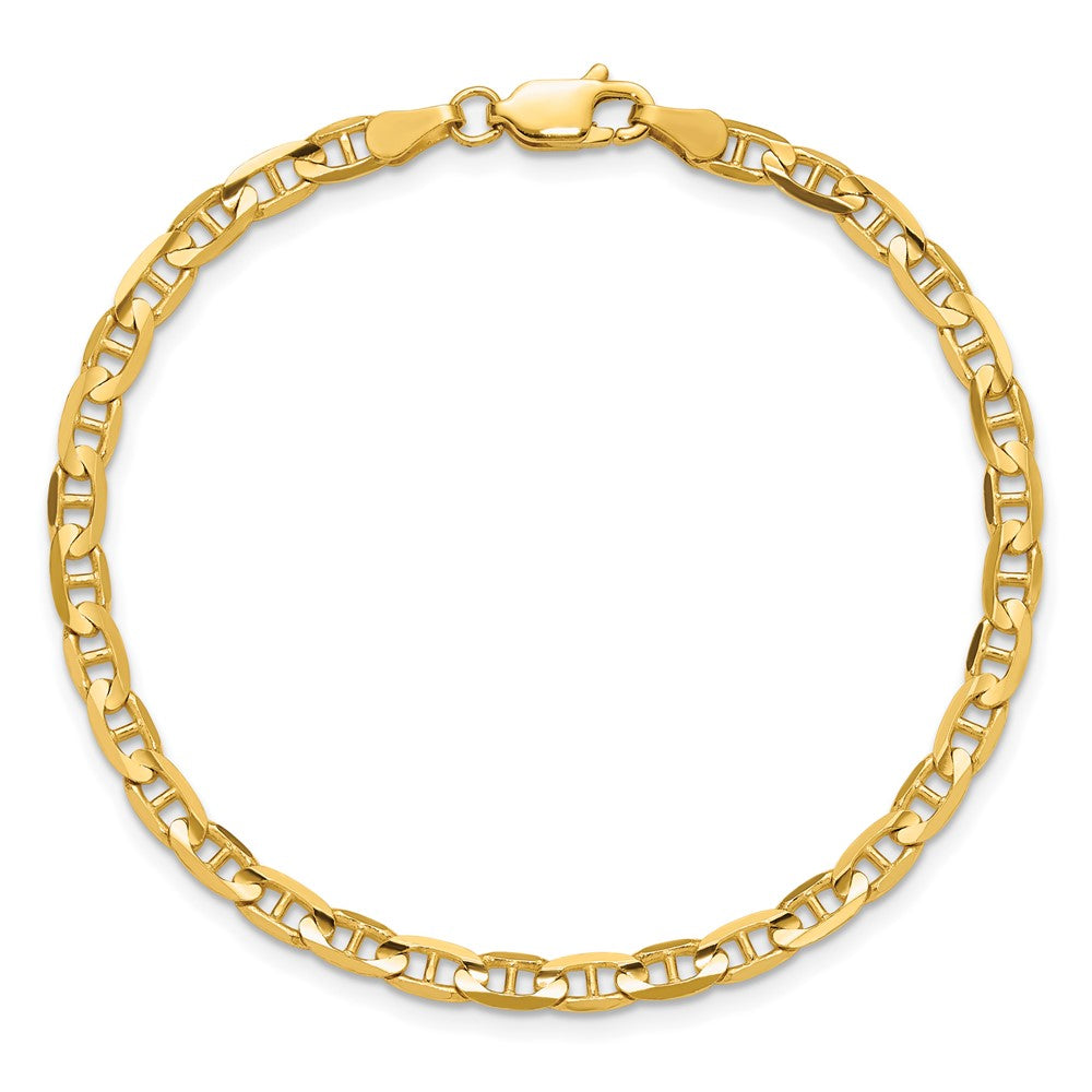 10K Gelbgold 3.75mm Konkav Anker Gliederarmband