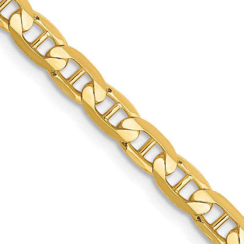 10K Gelbgold 3.75mm Konkav Anker Halskette