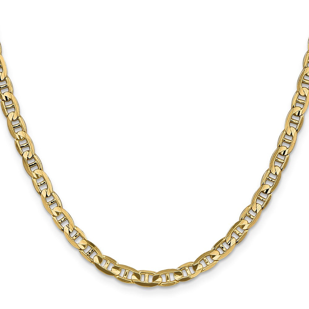 10K Gelbgold 4.5mm Konkav Anker Halskette