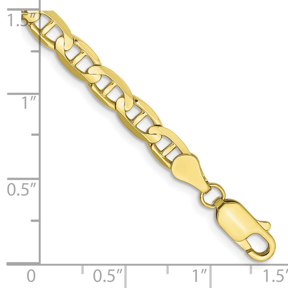 10K Gelbgold 4.5mm Konkav Anker Gliederarmband