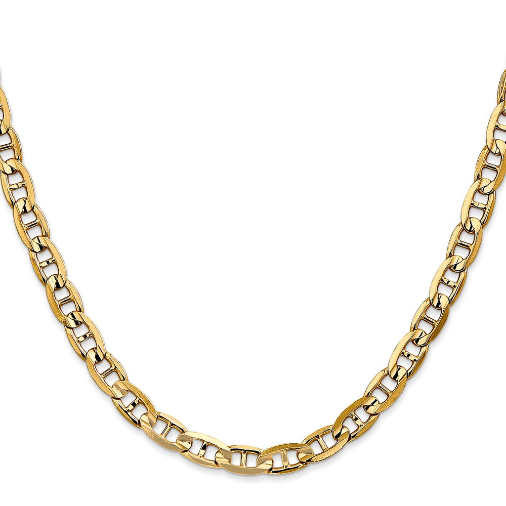 10K Gelbgold 5.25mm Konkav Anker Halskette