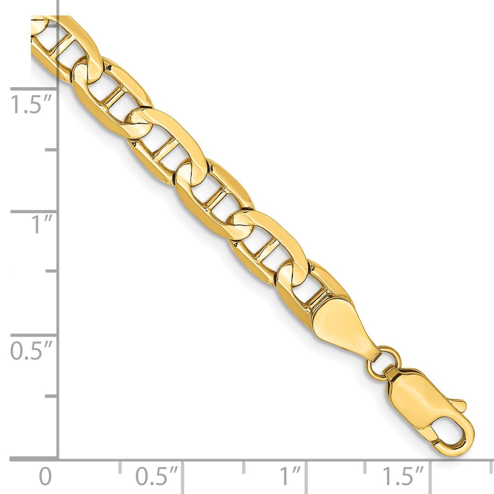 10K Gelbgold 5.25mm Konkav Anker Gliederarmband