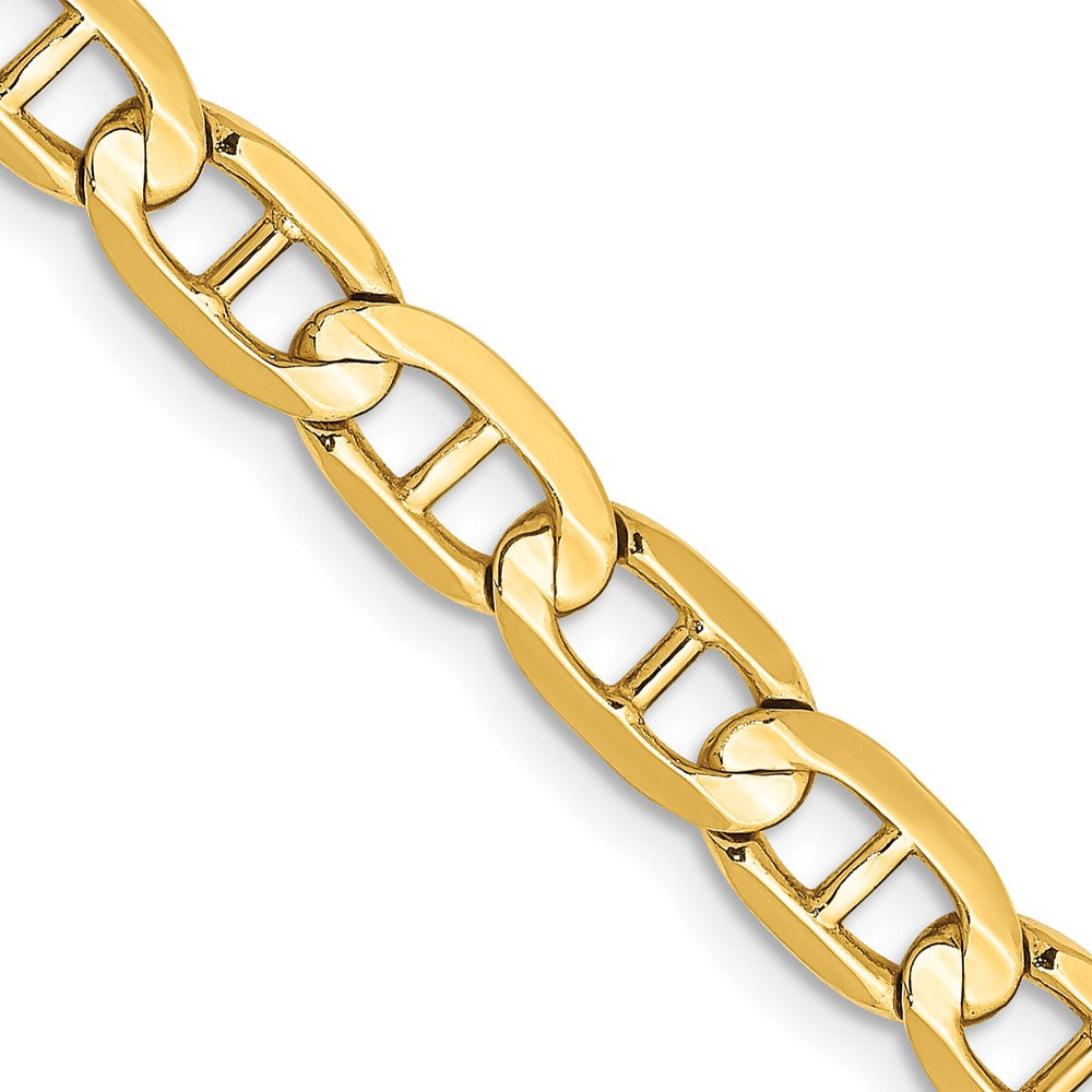 10K Gelbgold 5.25mm Konkav Anker Halskette
