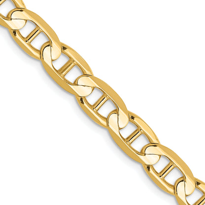 10K Gelbgold 6.25mm Konkav Anker Halskette