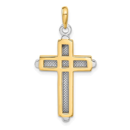 10K Bicolor Kreuz Anhänger