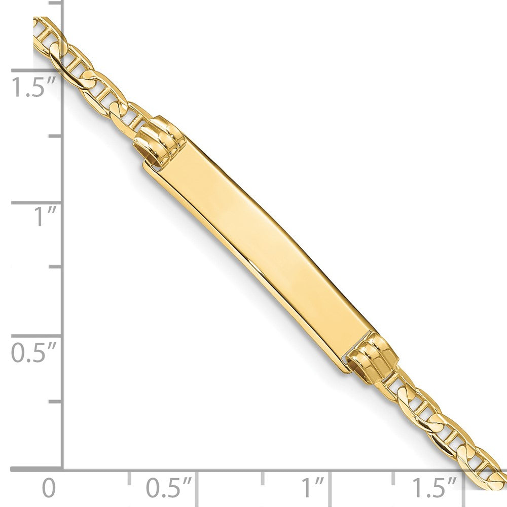 10K Gelbgold Anker Glieder Id Gliederarmband