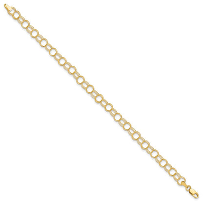 10K Gelbgold Dreifach Glieder Charm Armband