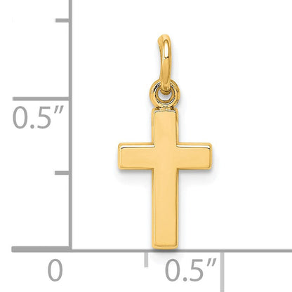 10K Gelbgold Kreuz Charm