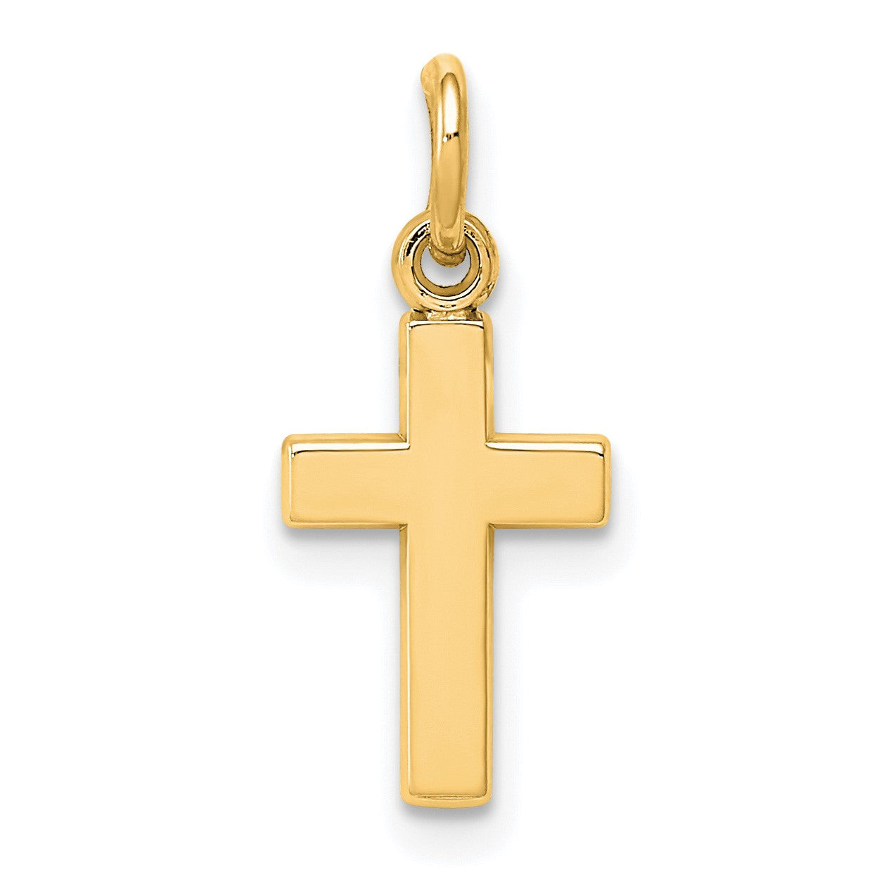 10K Gelbgold Kreuz Charm