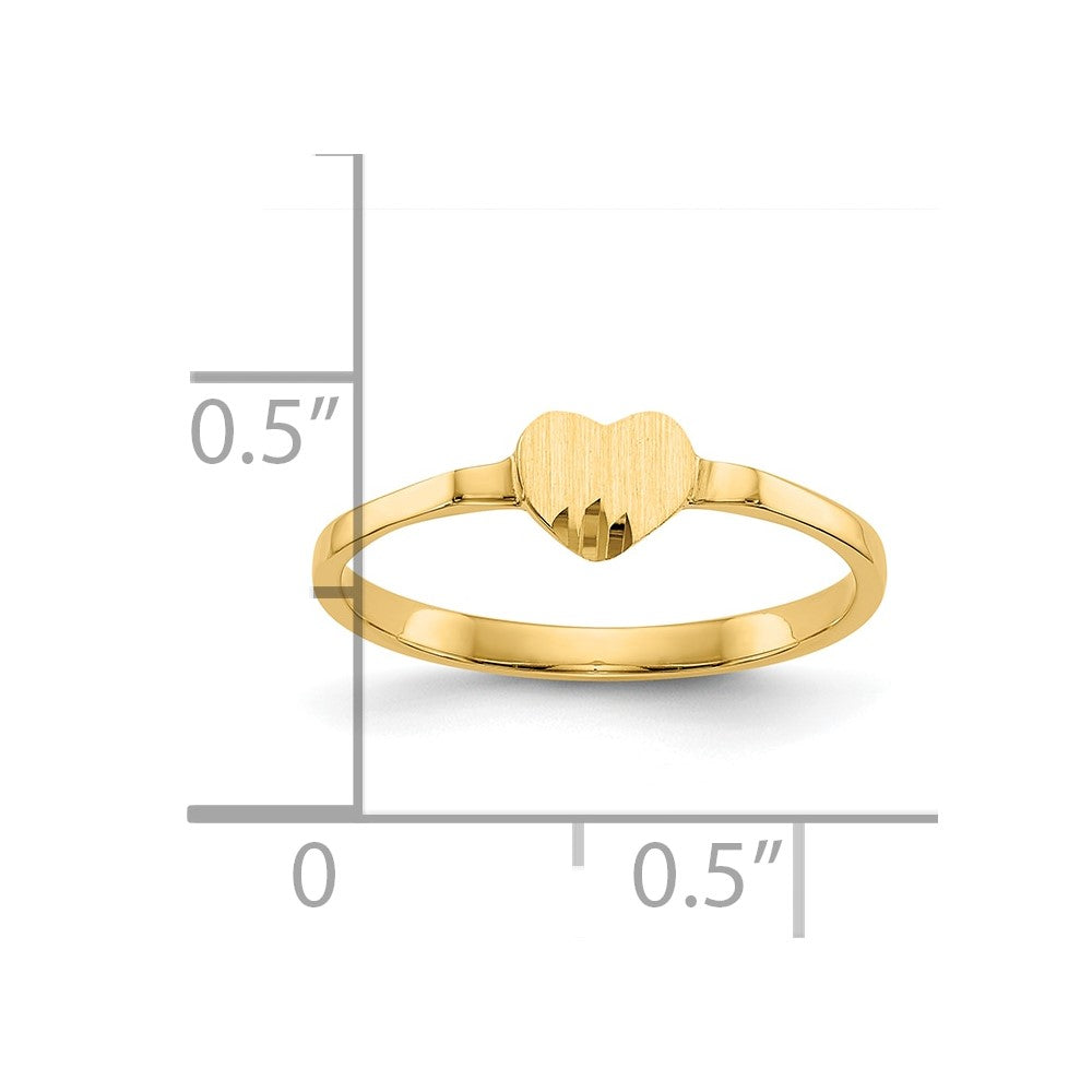 10K Gelbgold 10K Herz Siegel Ring