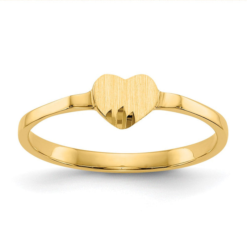 10K Gelbgold 10K Herz Siegel Ring