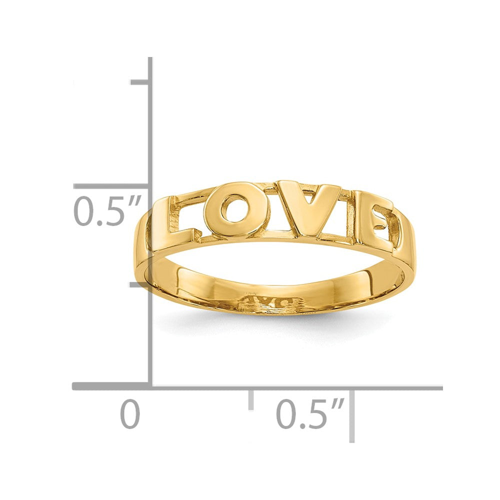 10K Gelbgold 10K Liebe Ring