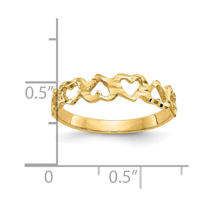 10K Gelbgold 10K Herz Ring